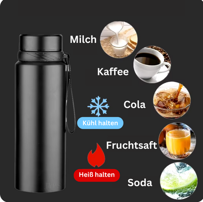 Edelstahl Thermo-Becher mit Temperaturanzeige